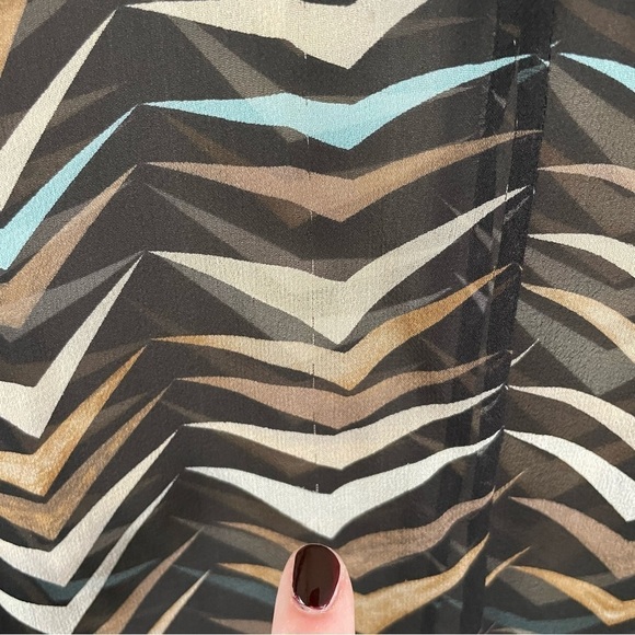 Diane Von Furstenberg Kipling Caftan Beach Cover Up Geometric Print Size 4 - Picture 12 of 17